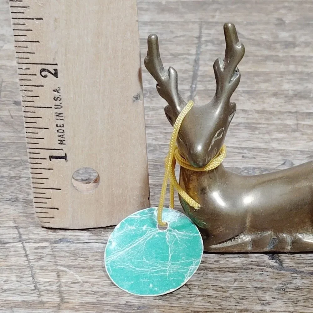 Vintage Brass Figurine Paperweight MCM Deer Buck Gatco Taiwan